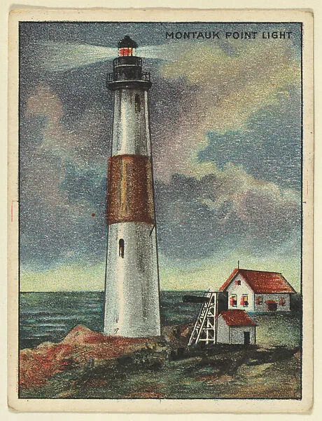 Montauk Point Light, from the "Lighthouse Series" (T77), issued with Hassan Cigarettes by the American Tobacco Company — American Tobacco Company