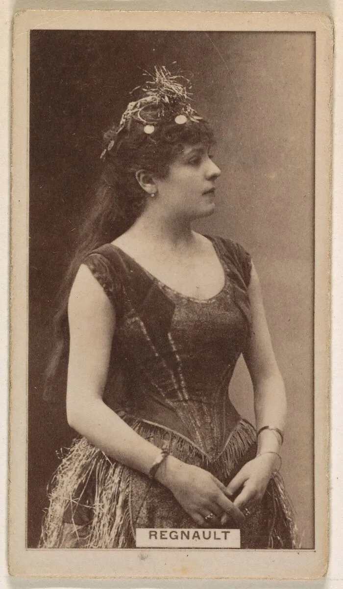 Miss Regnault, from the Actresses series (N245) issued by Kinney Brothers to promote Sweet Caporal Cigarettes — Kinney Brothers Tobacco Company