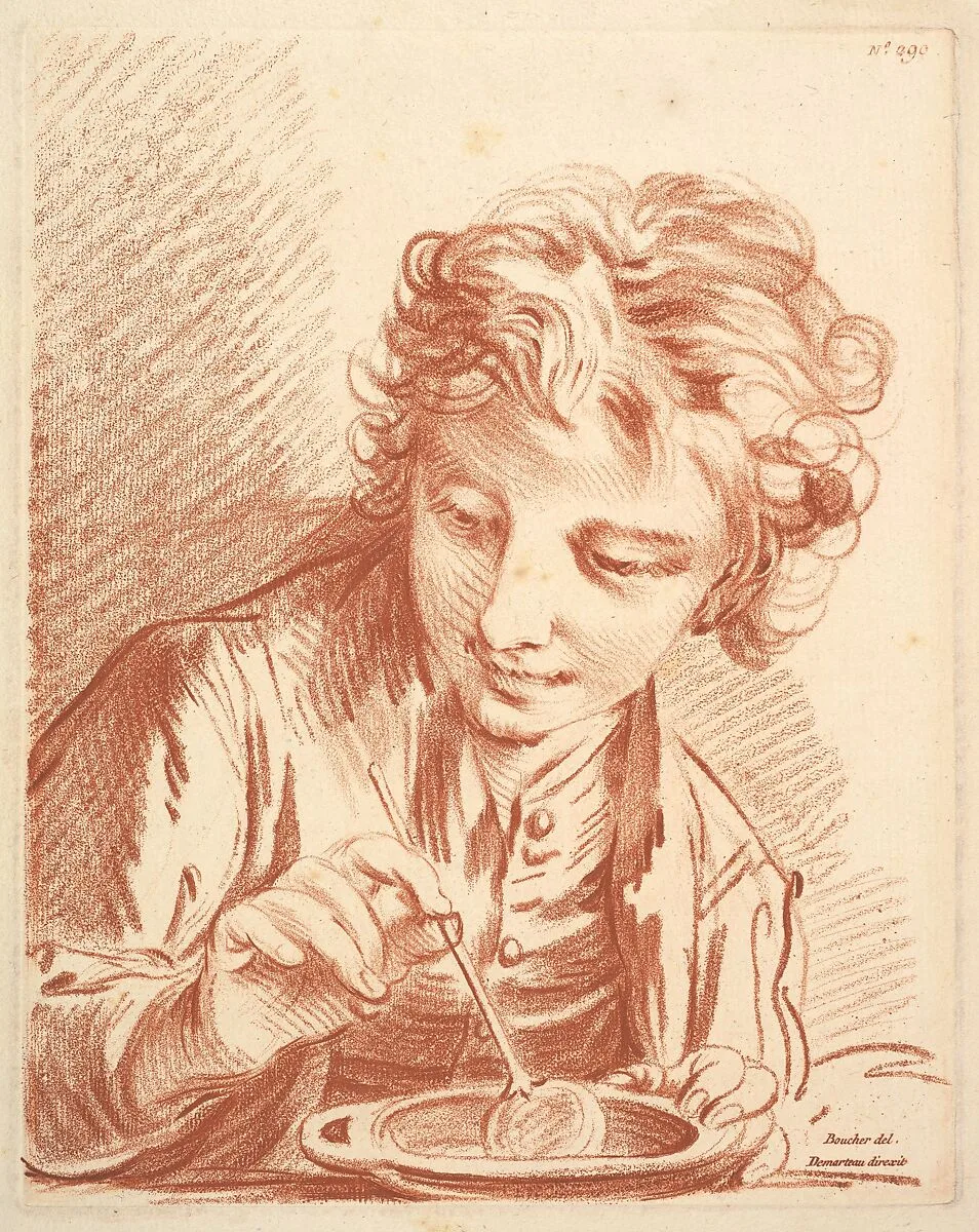 The Soap Bubble — Gilles Demarteau|François Boucher