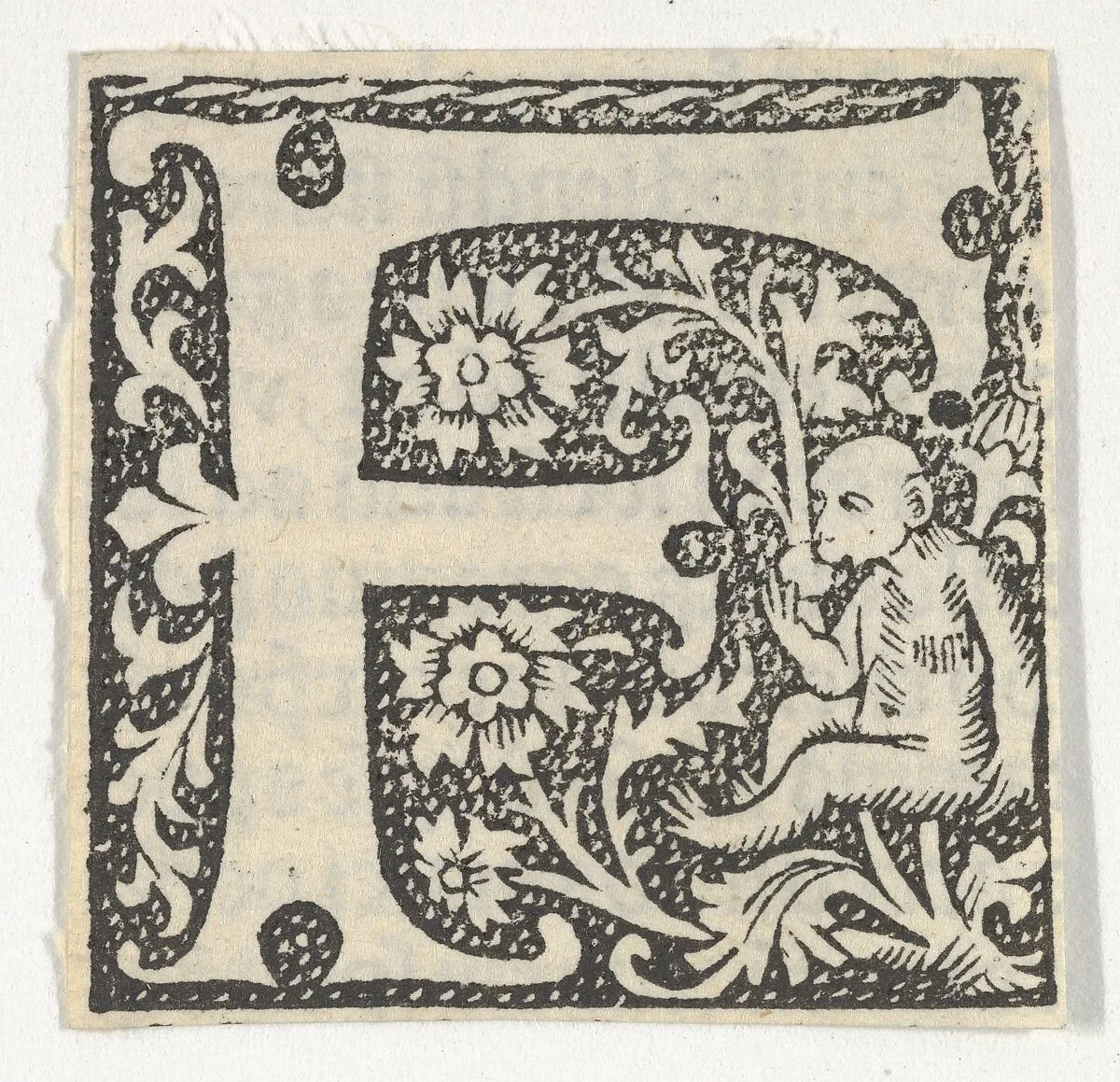 Decorated Roman alphabet — Anonymous, French, 15th century