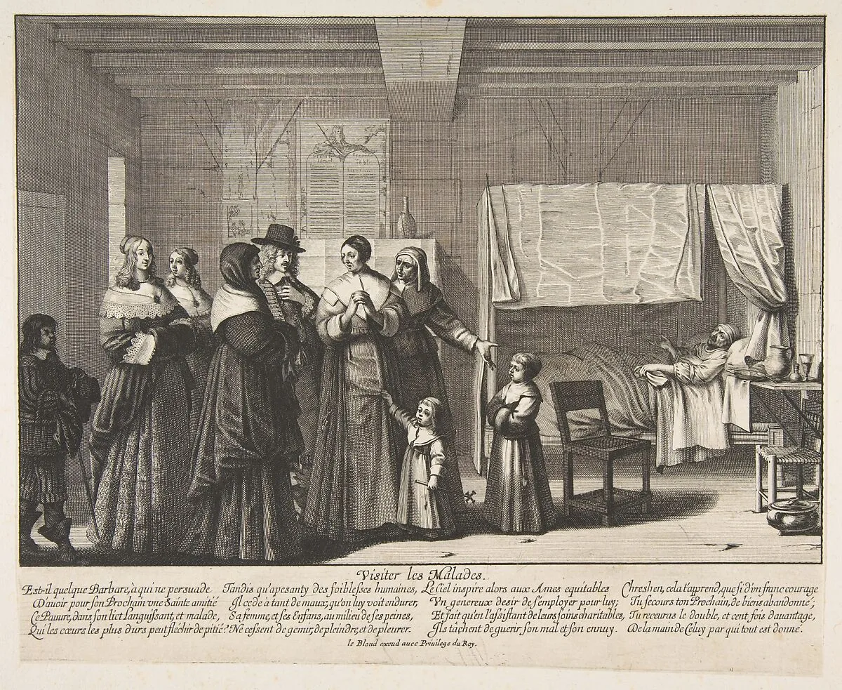 Visiting the Sick (Visiter les malades) — Abraham Bosse|Jean I Leblond