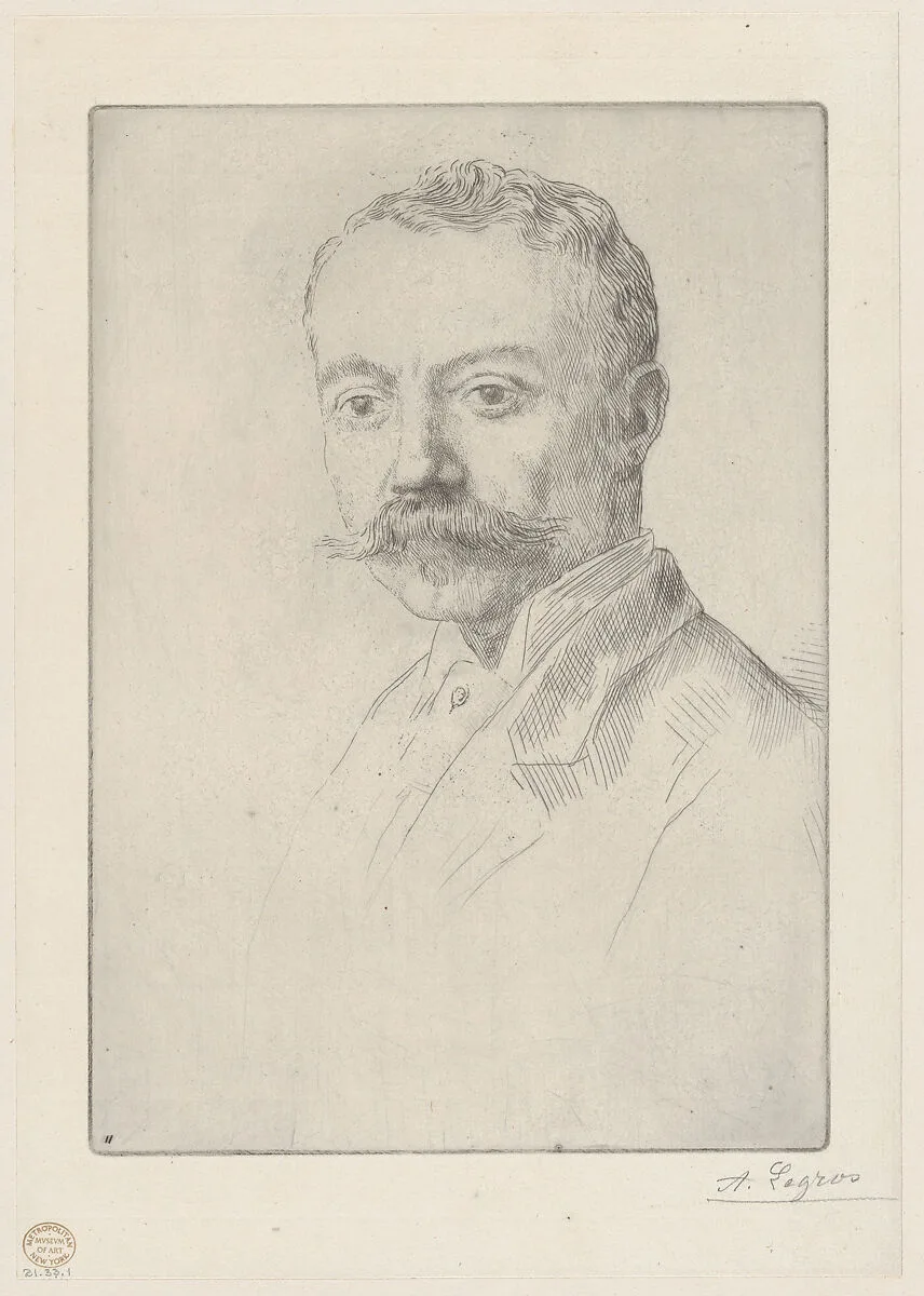 Portrait of Edward D. Adams from a Trial Plate — Alphonse Legros|Edward Dean Adams