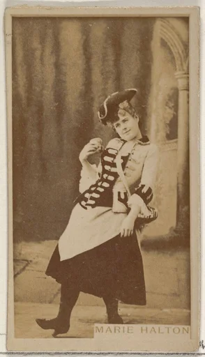 Marie Halton, from the Actors and Actresses series (N45, Type 8) for Virginia Brights Cigarettes