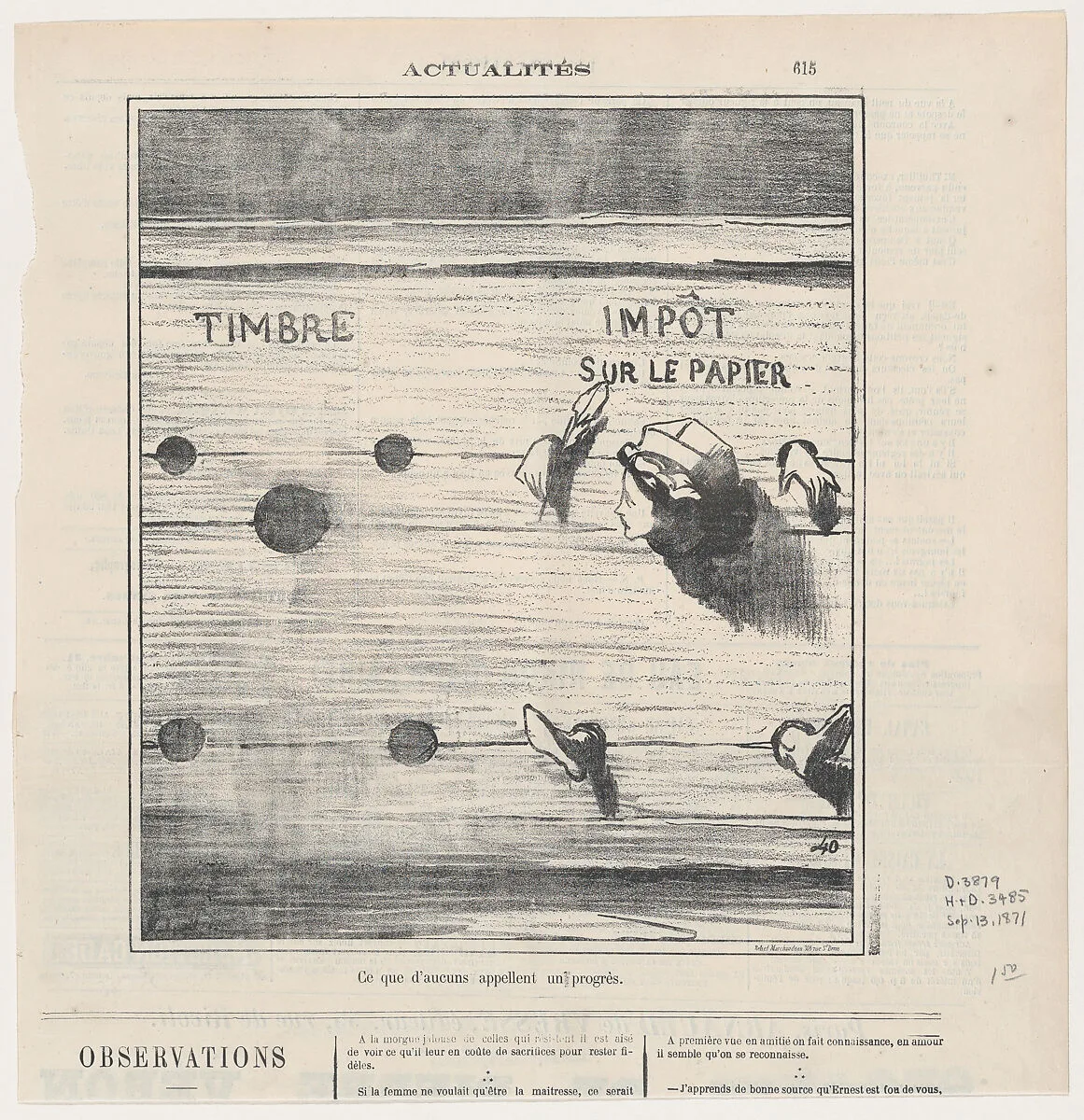What some call progress!, from 'News of the day,' published in Le Charivari, September 13, 1871 — Honoré Daumier