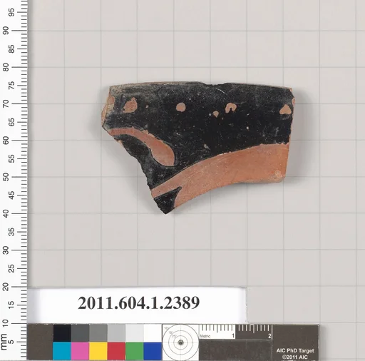 Terracotta rim fragment of a kylix (drinking cup)