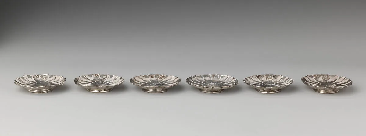 Six miniature saucers (part of a set) — David Clayton