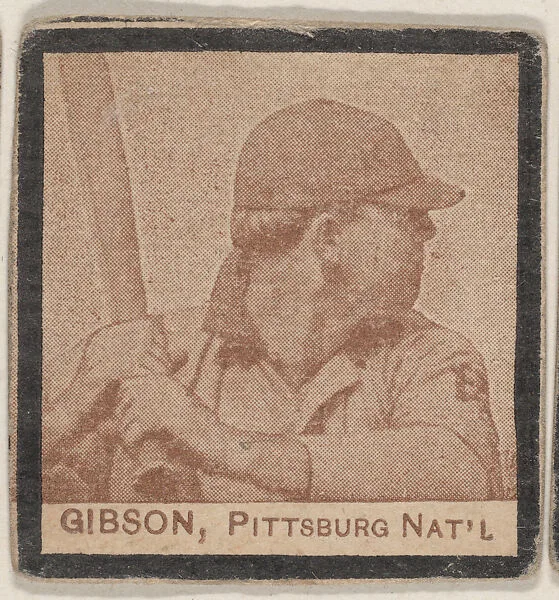 Gibson, Pittsburg Nat'l from the Jay S. Meyer Base Ball Snap Shots candy series (W555) — Jay S. Meyer Confectioners, Philadelphia
