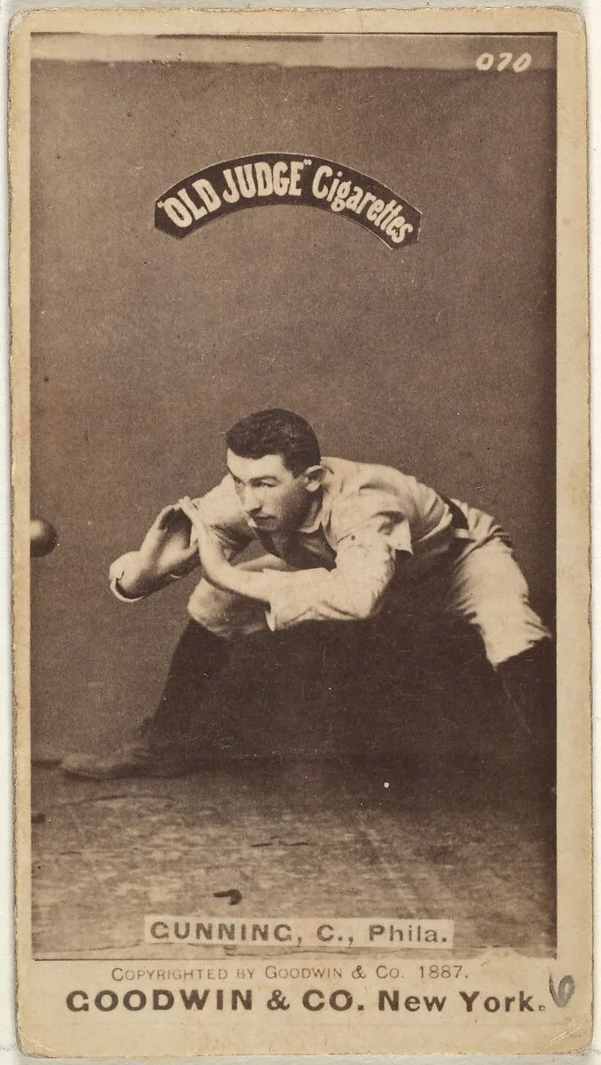 Thomas Francis Gunning, Catcher, Philadelphia, from the Old Judge series (N172) for Old Judge Cigarettes — Goodwin & Company