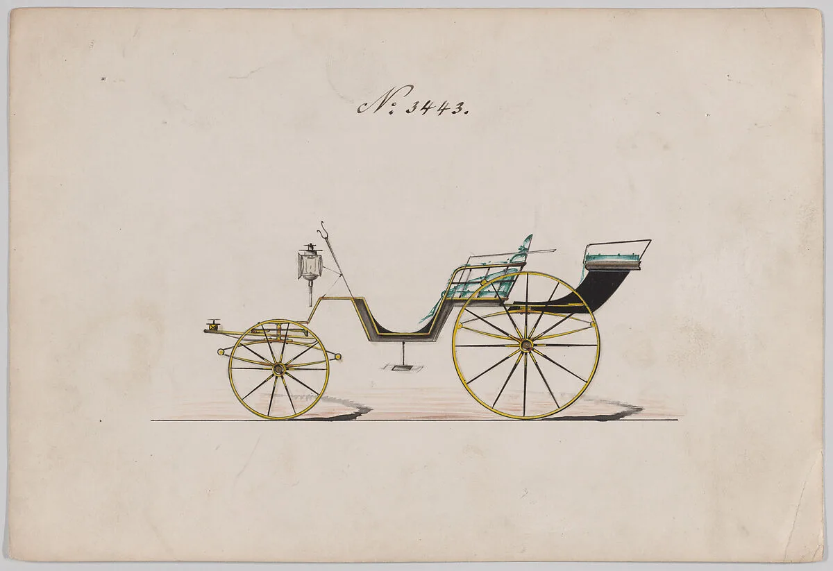 Design for Pony Phaeton, no. 3443 — Brewster & Co.