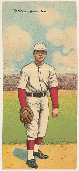 Mattern, Boston, National League, from the Mecca Double Folder series (T201) — Mecca Cigarettes