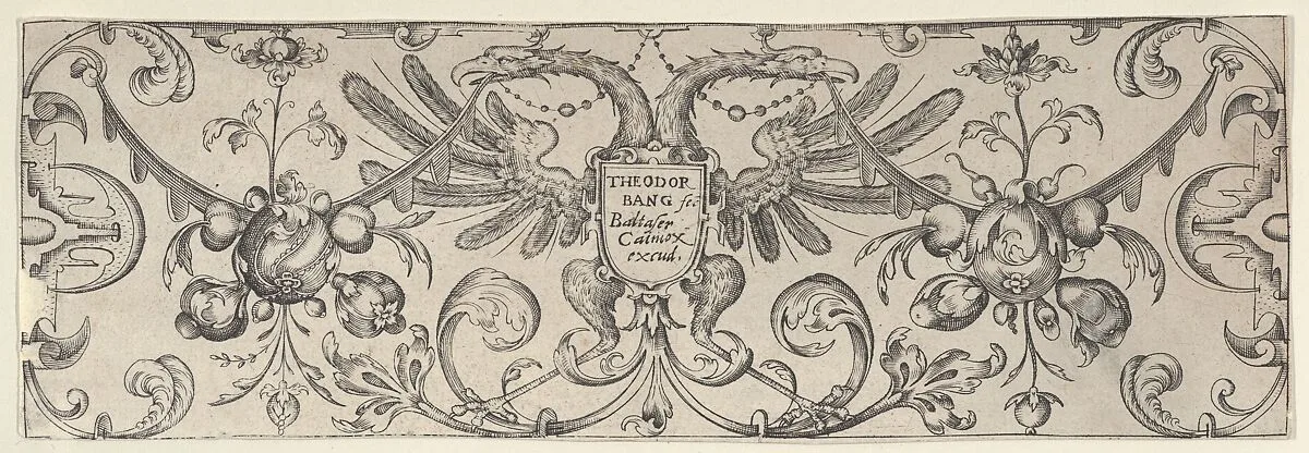 Friezes with Birds, Flowers and Meandering Wreaths and Scrolls (1) — Theodor Bang|Balthasar Caymox