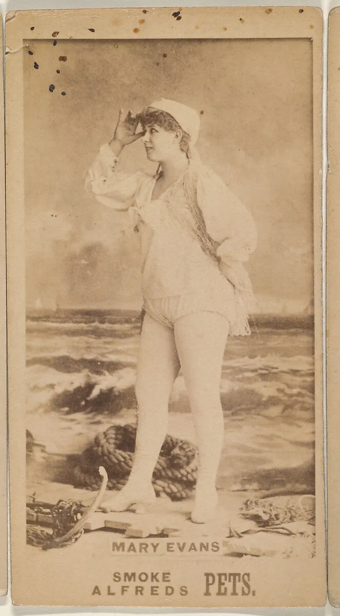 Mary Evans, from the Actresses series (N671), promoting Alfreds Pets Tobacco — Unknown