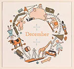 Calendar page, December 1927 — Rudolph Ruzicka|The Marchbanks Press