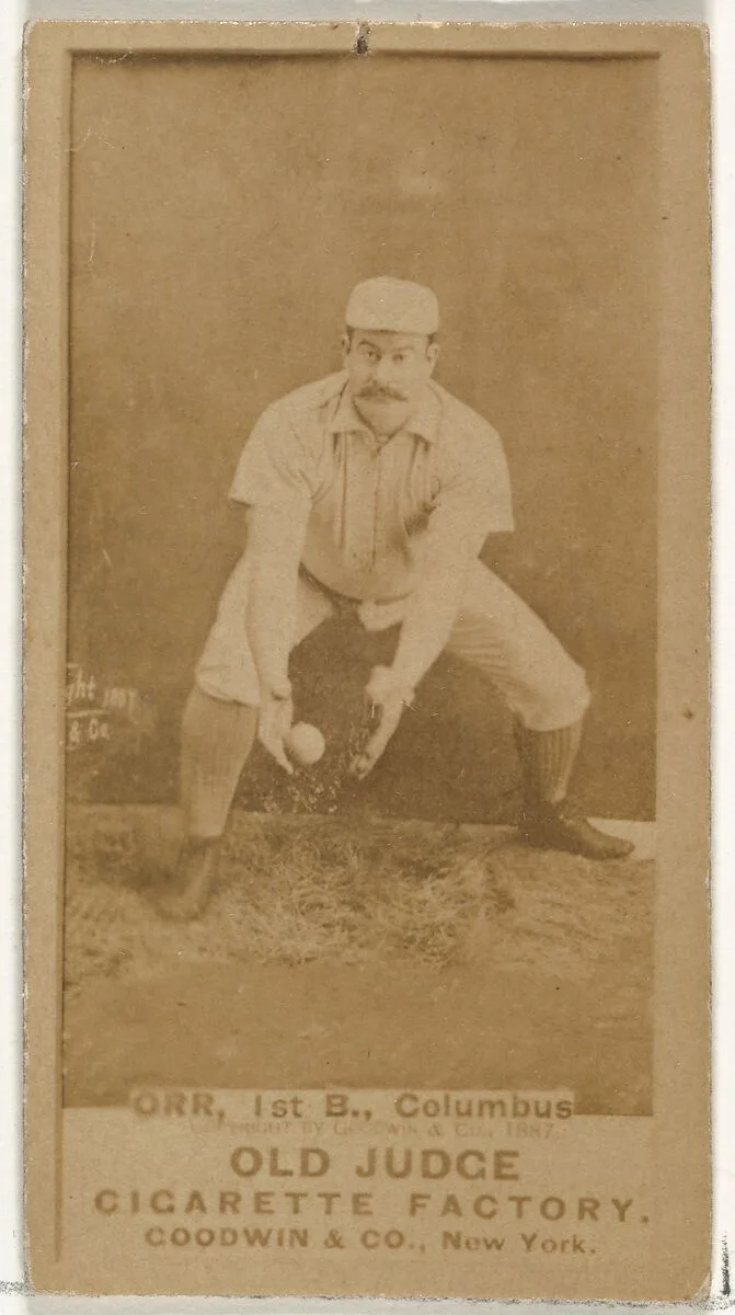 David L. "Dave" Orr, 1st Base, Cleveland, from the Old Judge series (N172) for Old Judge Cigarettes — Goodwin & Company