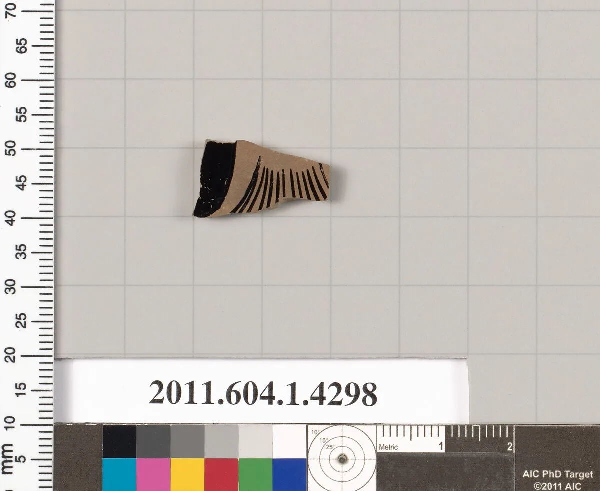 Terracotta fragment of a kylix (drinking cup) — Unknown