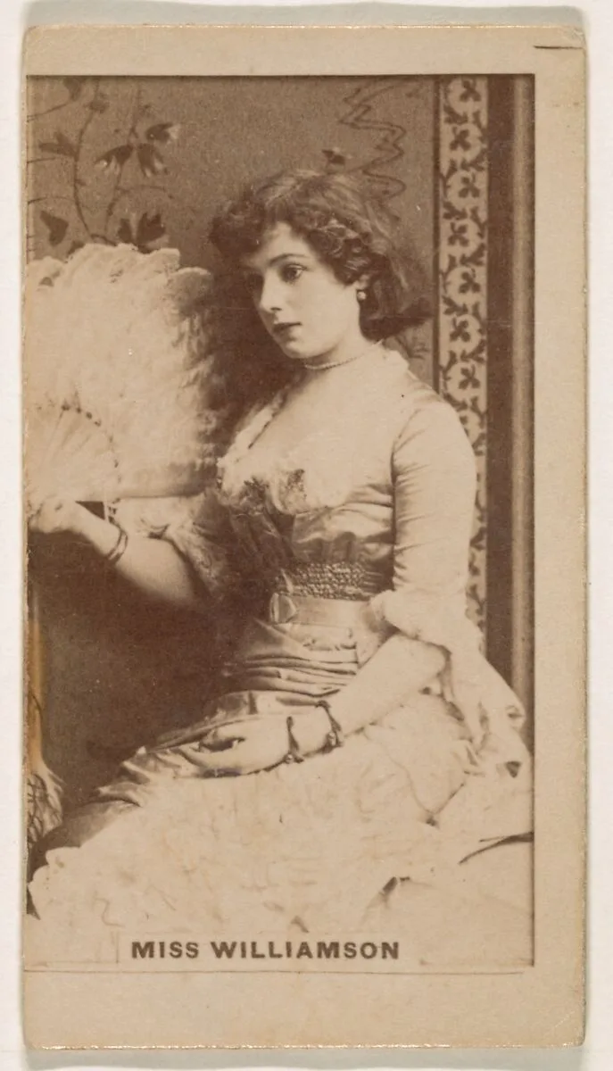 Miss Williamson, from the Actresses series (N245) issued by Kinney Brothers to promote Sweet Caporal Cigarettes — Kinney Brothers Tobacco Company