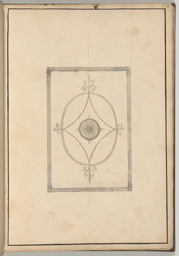Design for the Ceiling of a Bedchamber at Curraghmore, County Waterford, Ireland