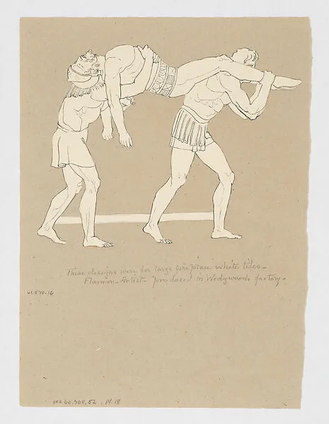 Design for large fireplace white tiles produced in Wedgwood's factory — John Flaxman
