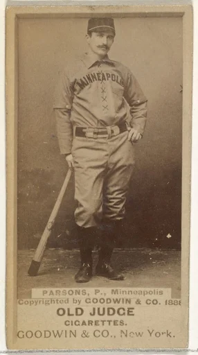 Charles James "Charlie" Parsons, Pitcher, Minneapolis, from the Old Judge series (N172) for Old Judge Cigarettes