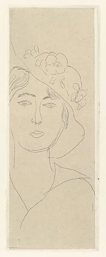 Mlle Landsberg with a Flowery Hat
