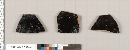 Terracotta fragments of kylikes (drinking cups)