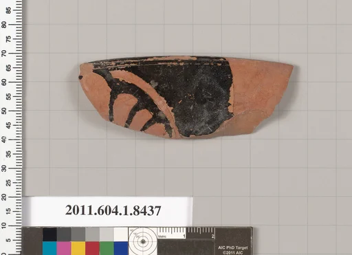 Terracotta rim fragment of a kylix (drinking cup)