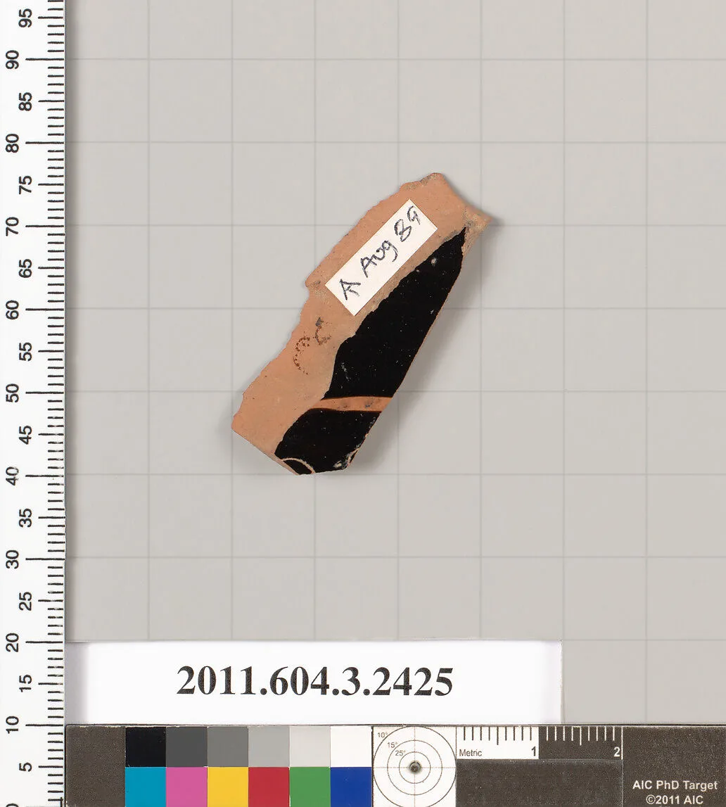 Terracotta fragment of a kylix: eye-cup (drinking cup) — Unknown
