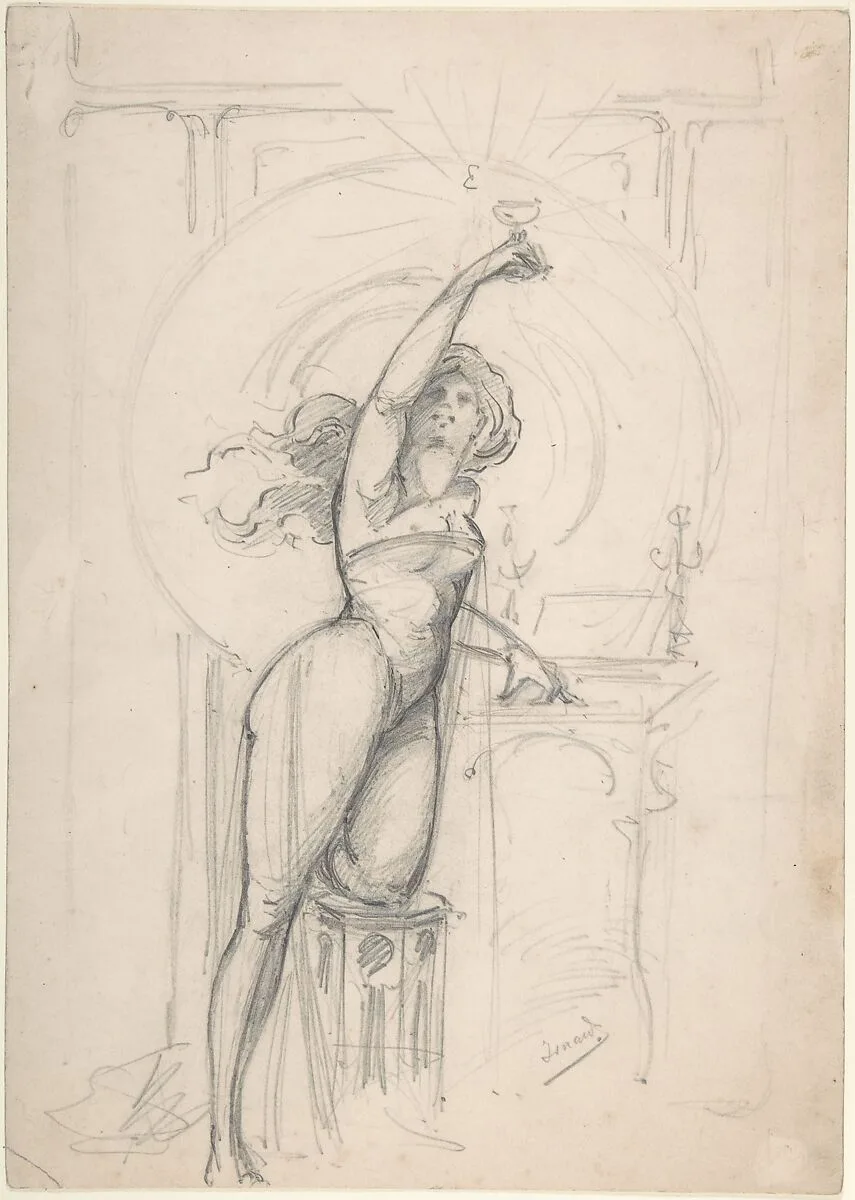 Design for an advertisement for champagne — Jean-Roch Isnard