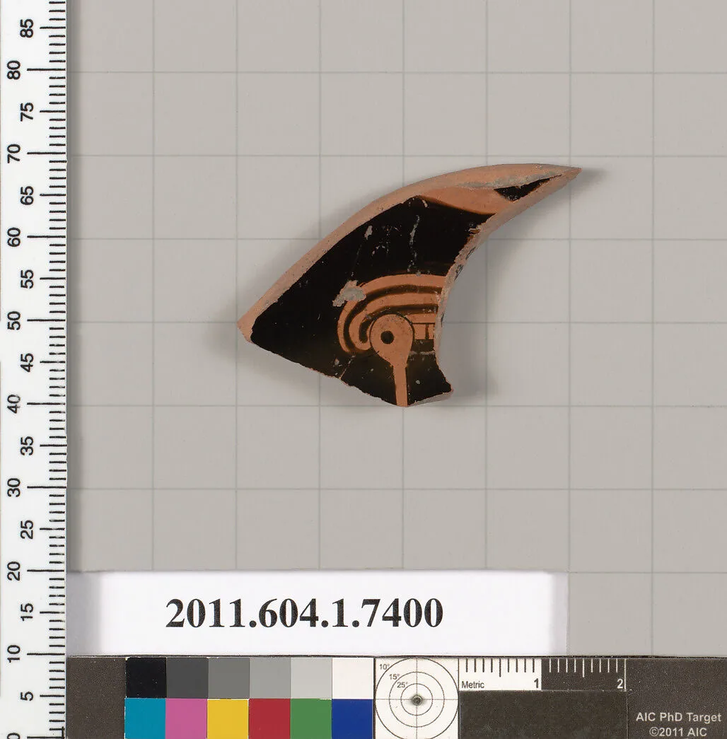 Terracotta fragment of a kylix (drinking cup) — Unknown