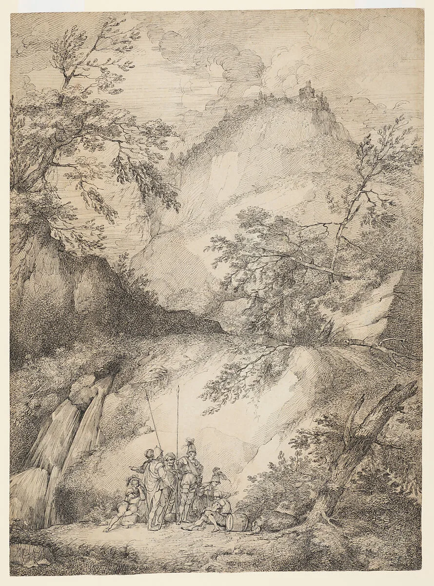 Banditti in a Mountainous Landscape — John Hamilton Mortimer