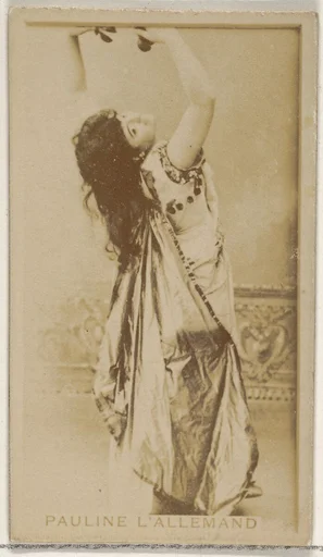 Pauline L' Allemand, from the Actors and Actresses series (N45, Type 8) for Virginia Brights Cigarettes
