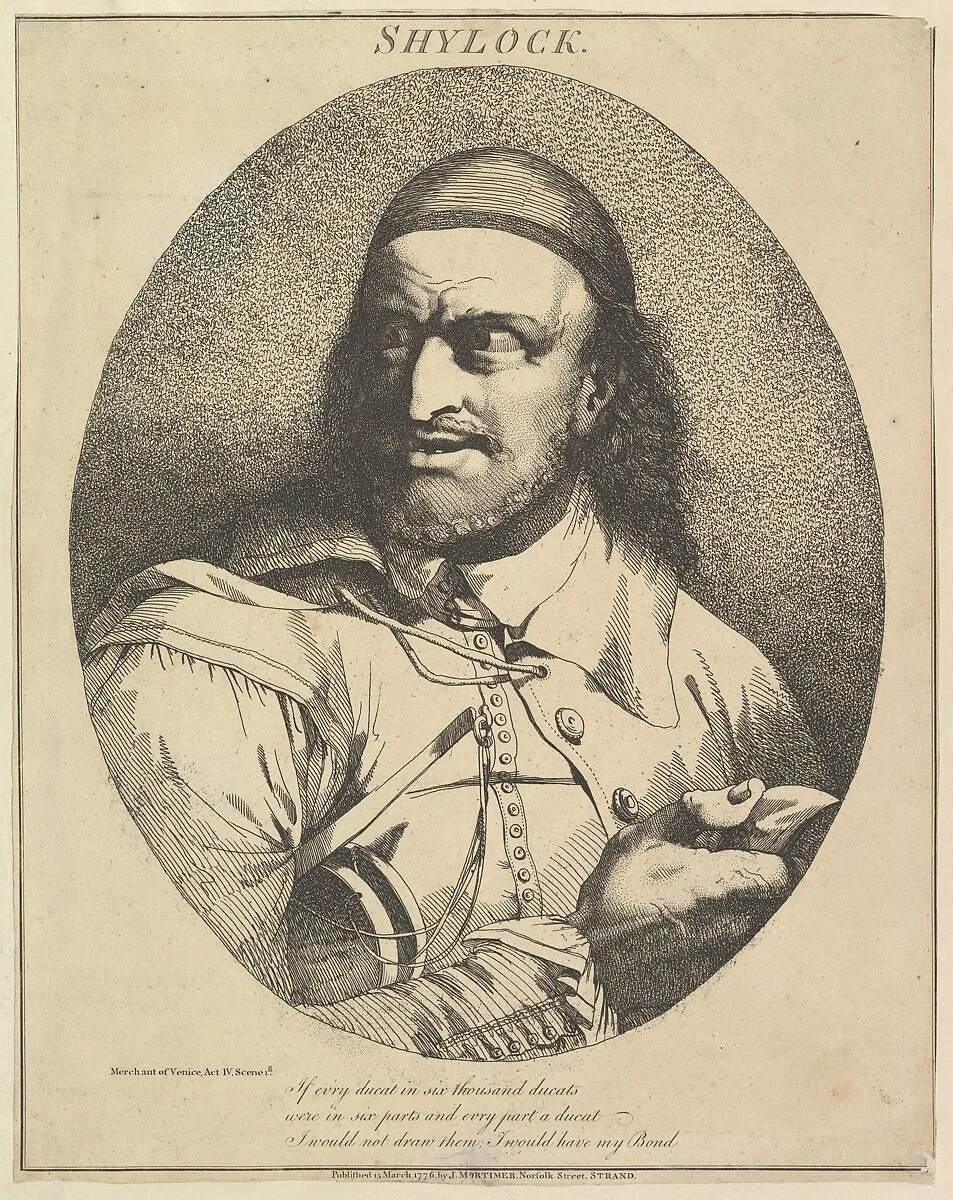 Shylock (from "Twelve Characters from Shakespeare") — John Hamilton Mortimer|William Shakespeare
