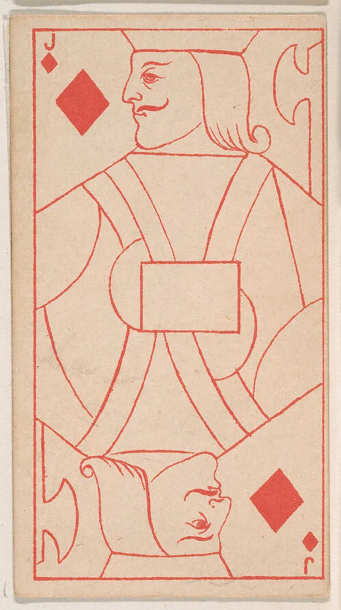 Jack of Diamonds, from the Transparent Playing Cards series (N220) issued by Kinney Bros. — Kinney Brothers Tobacco Company