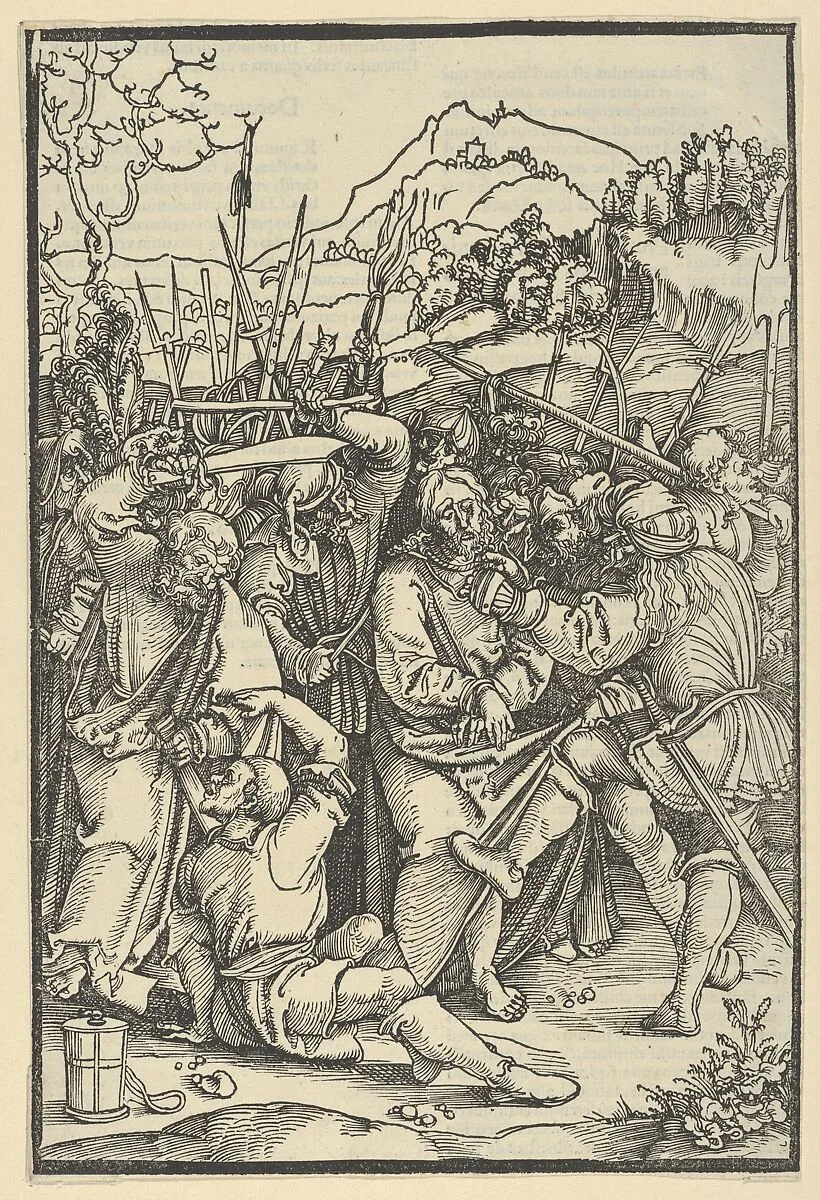 The Arrest of Christ, from Speculum passionis domini nostri Ihesu Christi — Hans Schäufelein|Ulrich Pinder|Friedrich Peypus