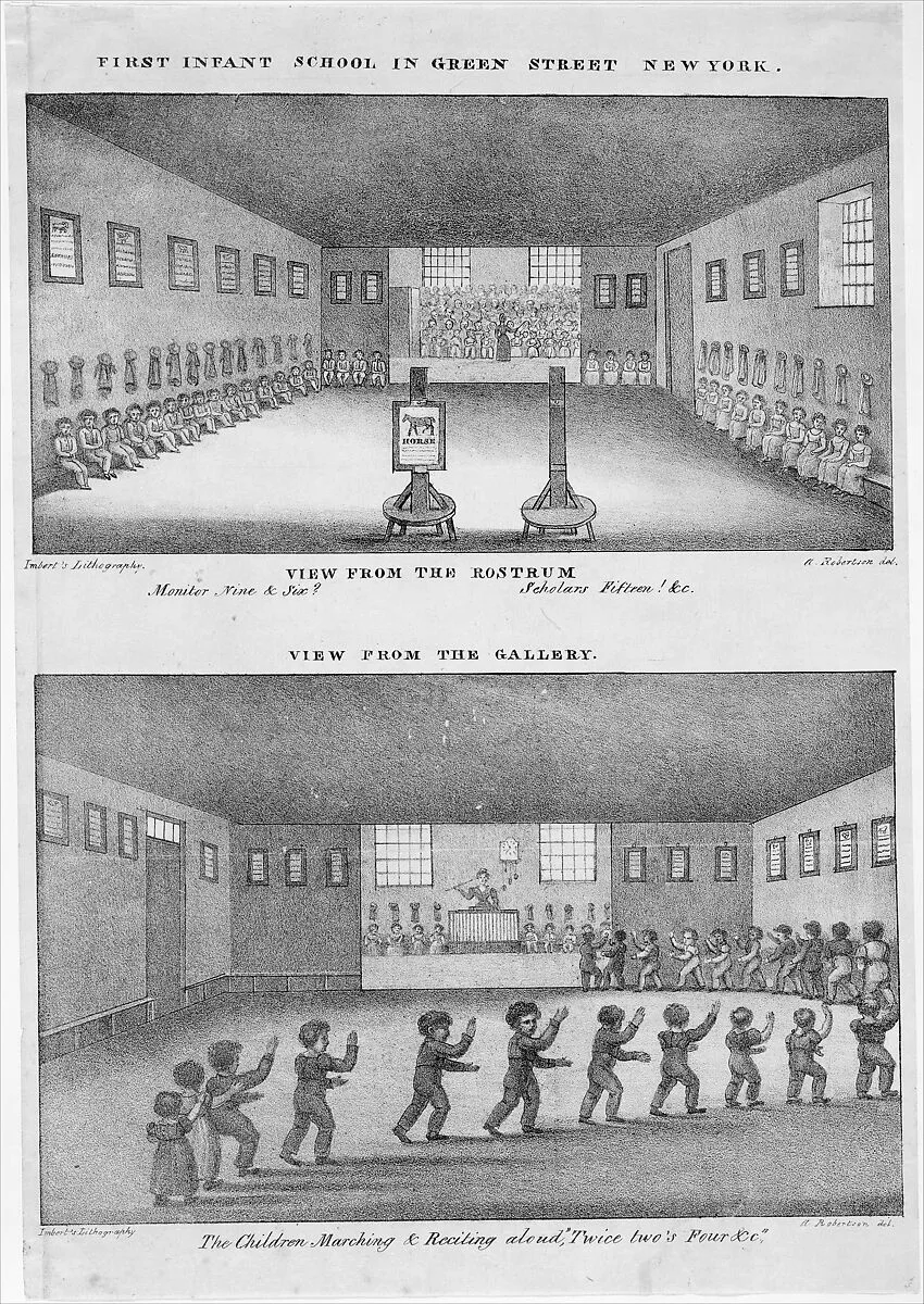 First Infant School in Green Street, New York — Archibald Robertson|Anthony Imbert