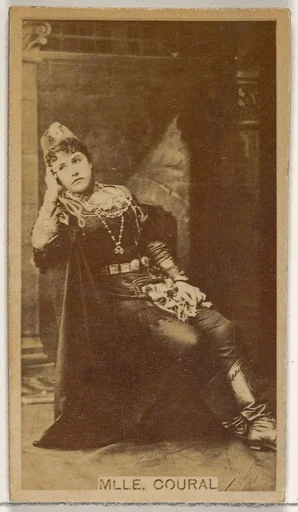 Mlle. Couralet, from the Actors and Actresses series (N45, Type 8) for Virginia Brights Cigarettes