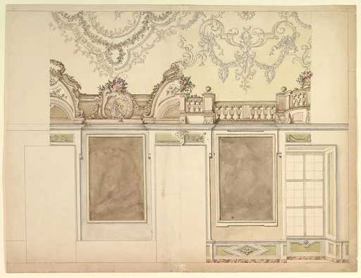 Two Alternate Elevations for an Interior Wall