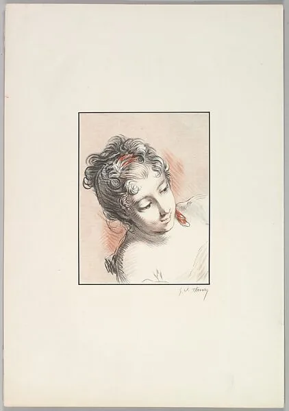 Head of a Woman Looking Downward — George William Thornley|François Boucher