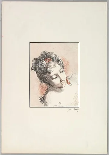 Head of a Woman Looking Downward