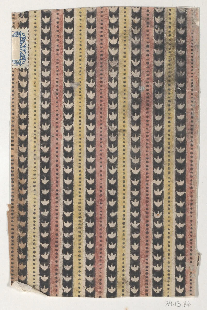Sheet with a striped and dot pattern — Remondini Family|Anonymous