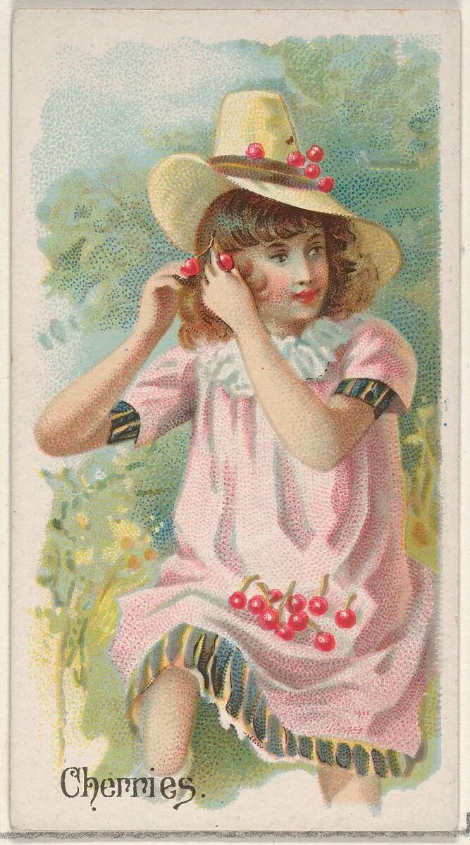 Cherries, from the Fruits series (N12) for Allen & Ginter Cigarettes Brands — Allen & Ginter|George S. Harris & Sons