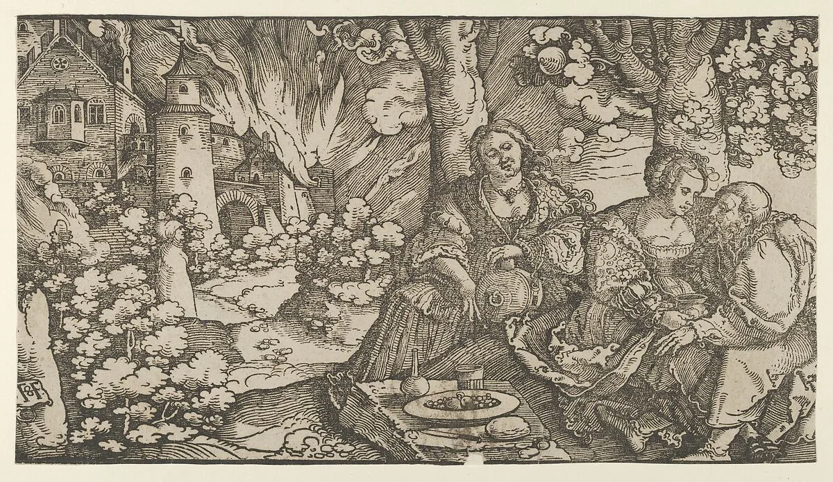 Lot and his Daughters — Hans Schäufelein