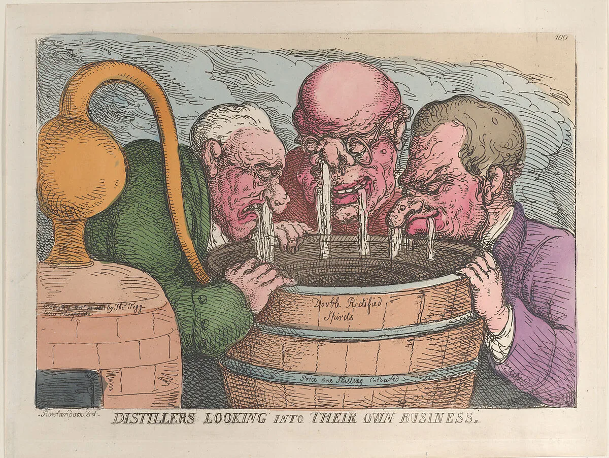 Distillers Looking into Their Own Business — Thomas Tegg|Thomas Rowlandson
