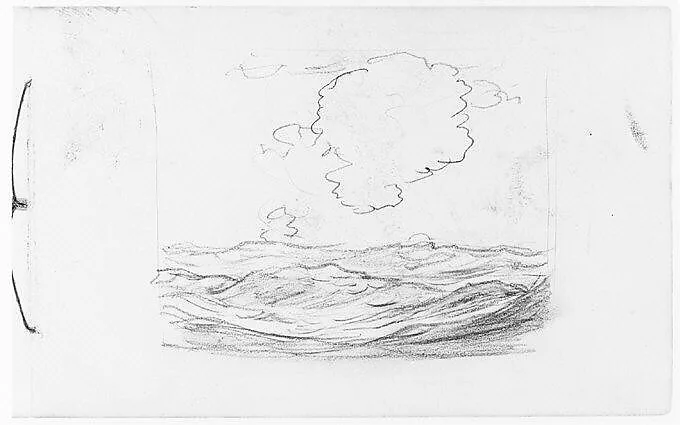 Clouds over Water (Long Island Sound?) (from Sketchbook) — Henry Ward Ranger