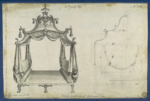 Couch Bed, in Chippendale Drawings, Vol. I