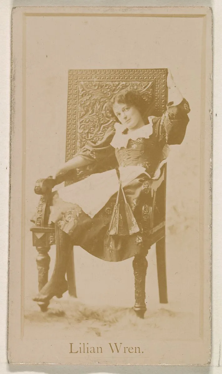 Lilian Wren, from the Actresses series (N245) issued by Kinney Brothers to promote Sweet Caporal Cigarettes — Kinney Brothers Tobacco Company