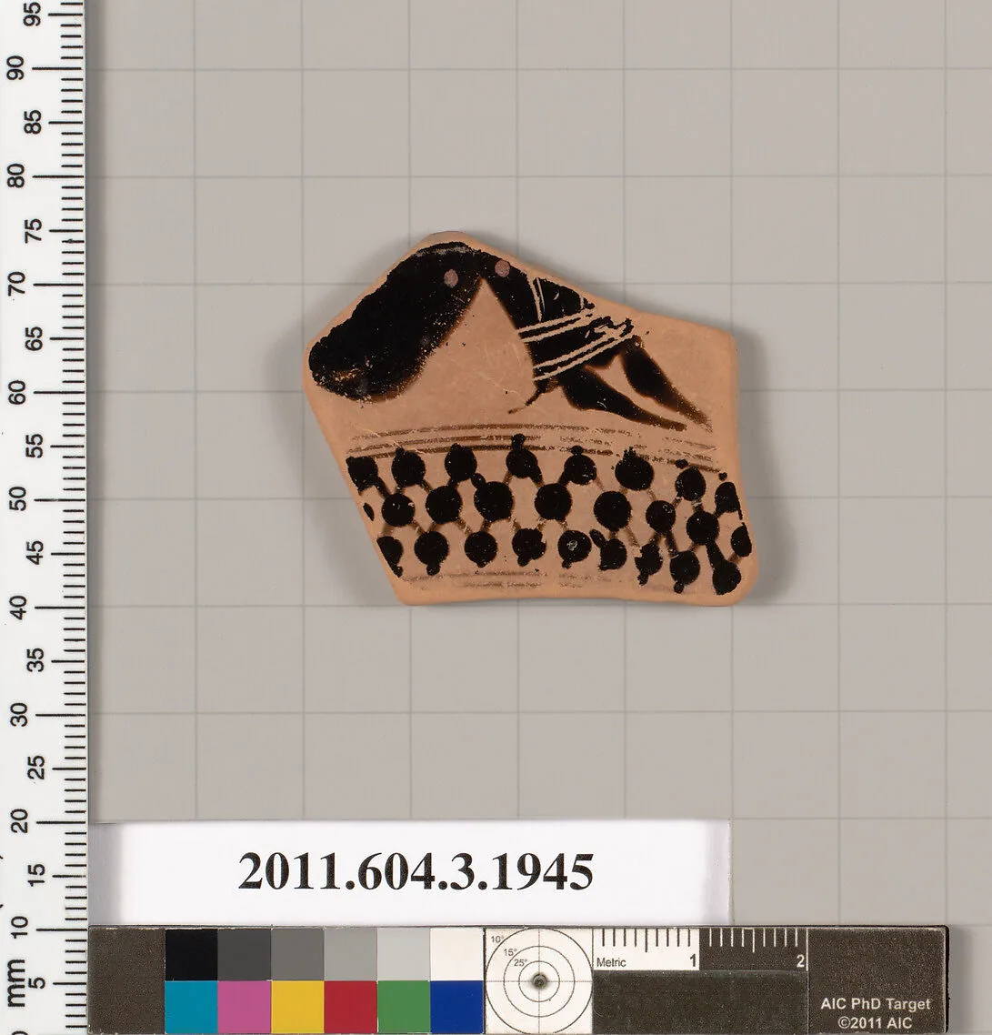 Terracotta fragment of a kylix: Cassel cup (drinking cup) — Unknown