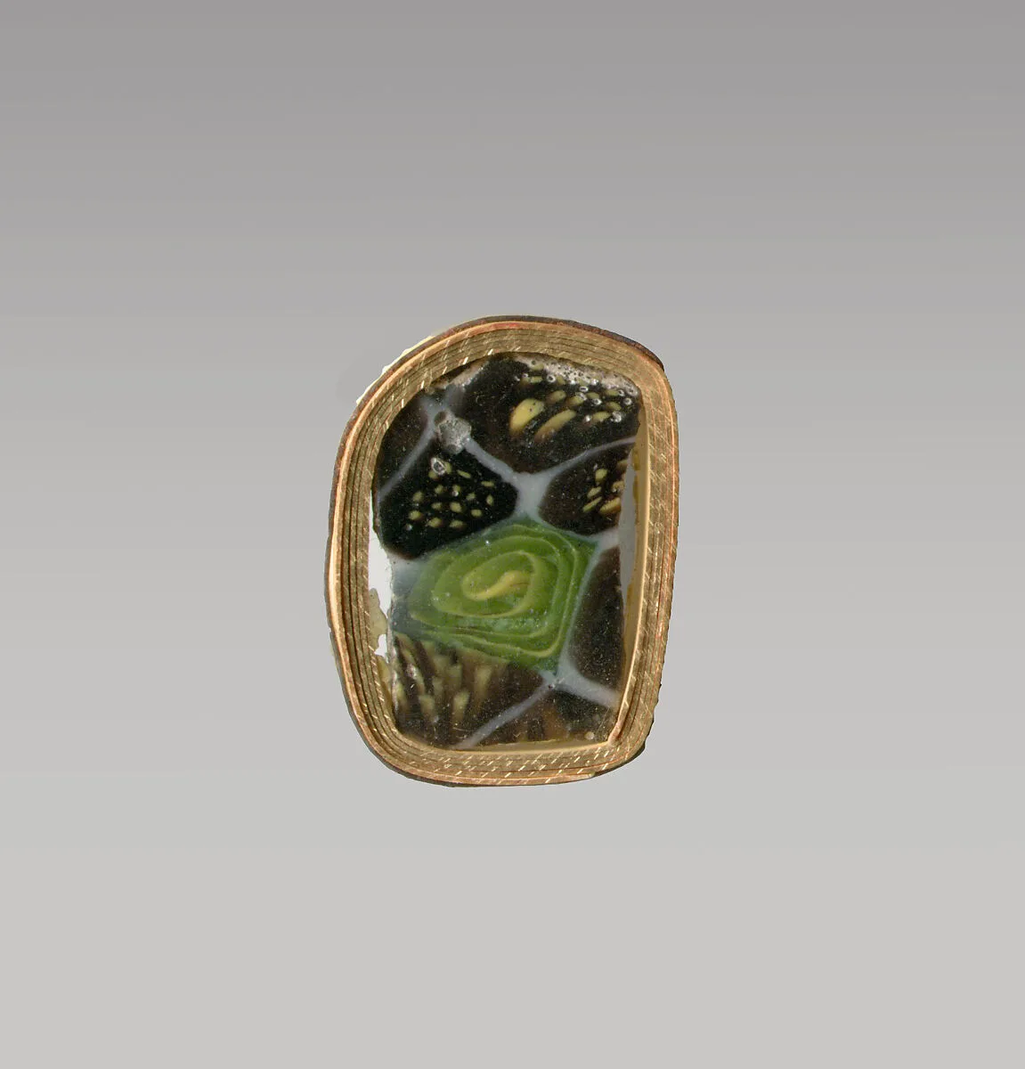 Mosaic glass bowl fragment — Unknown