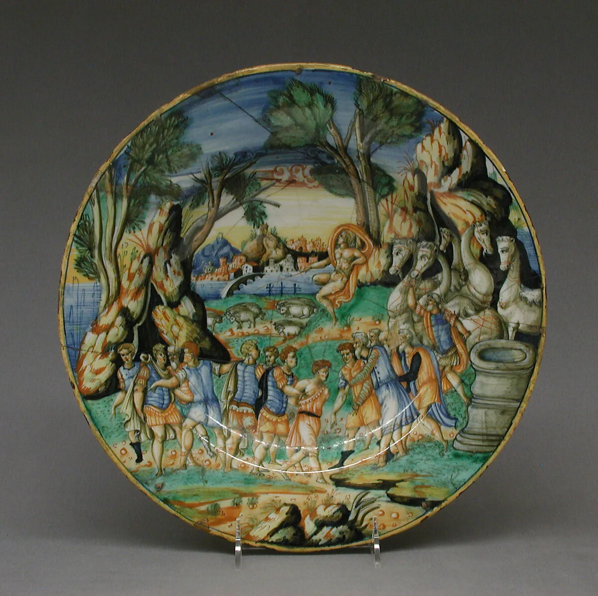 Plate with Joseph sold by his brothers — Andrea da Negroponte