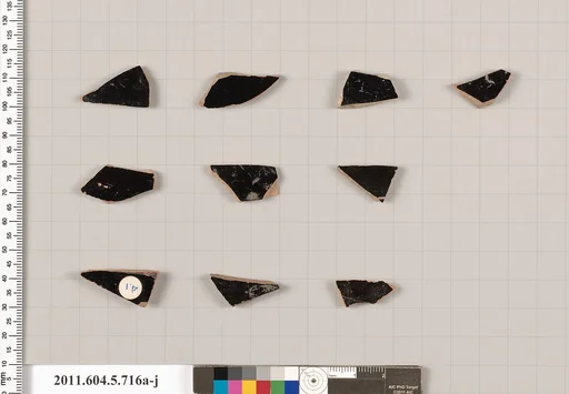 Terracotta fragments of kylikes (drinking cups)